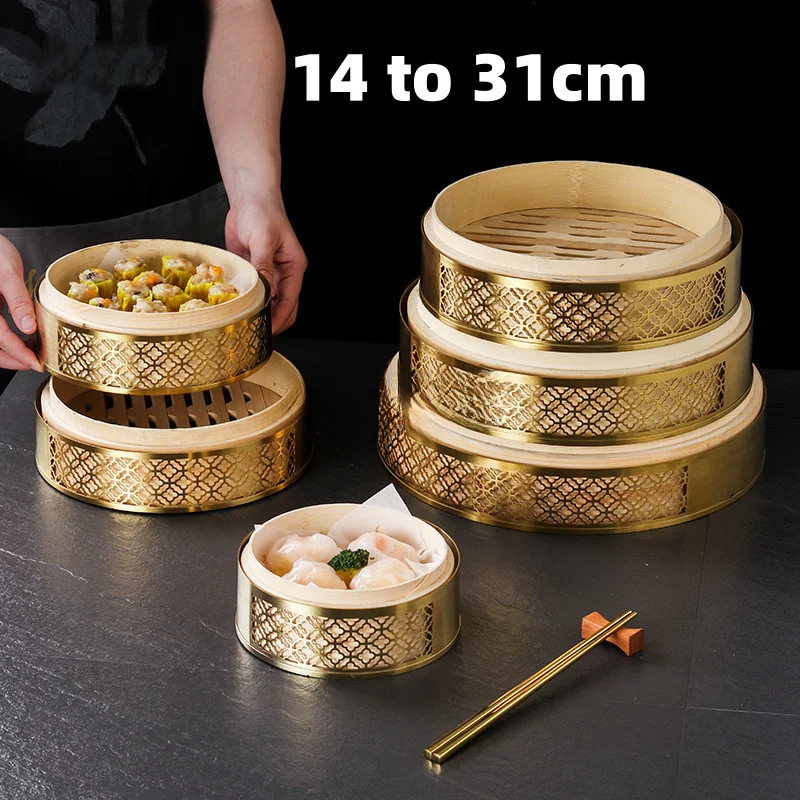 Bao Steamer Bamboo - Cesto de Vapor Chinês de Bambu