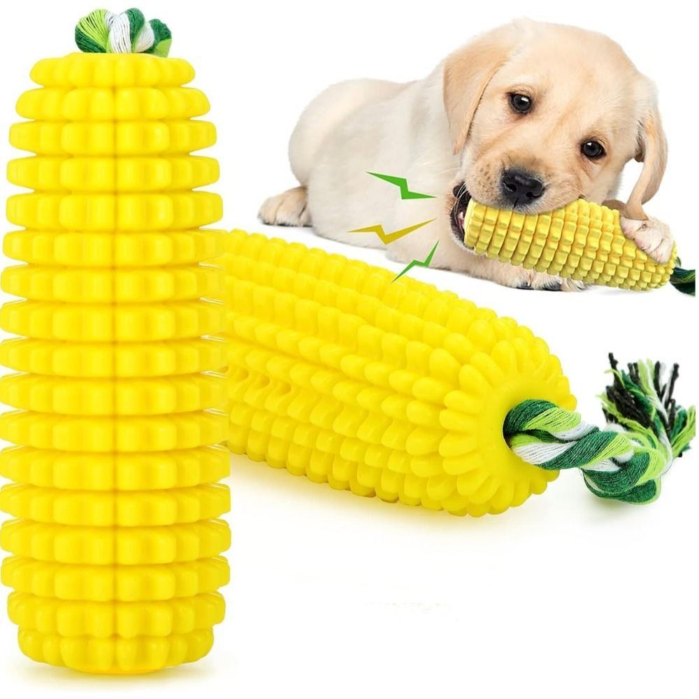 Corn Dog Stick - Mordedor de Borracha Resistente para Cães,