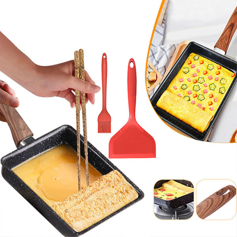 Cast Iron Corn - Tamagoyaki japonês omelete pan antiaderente ovo