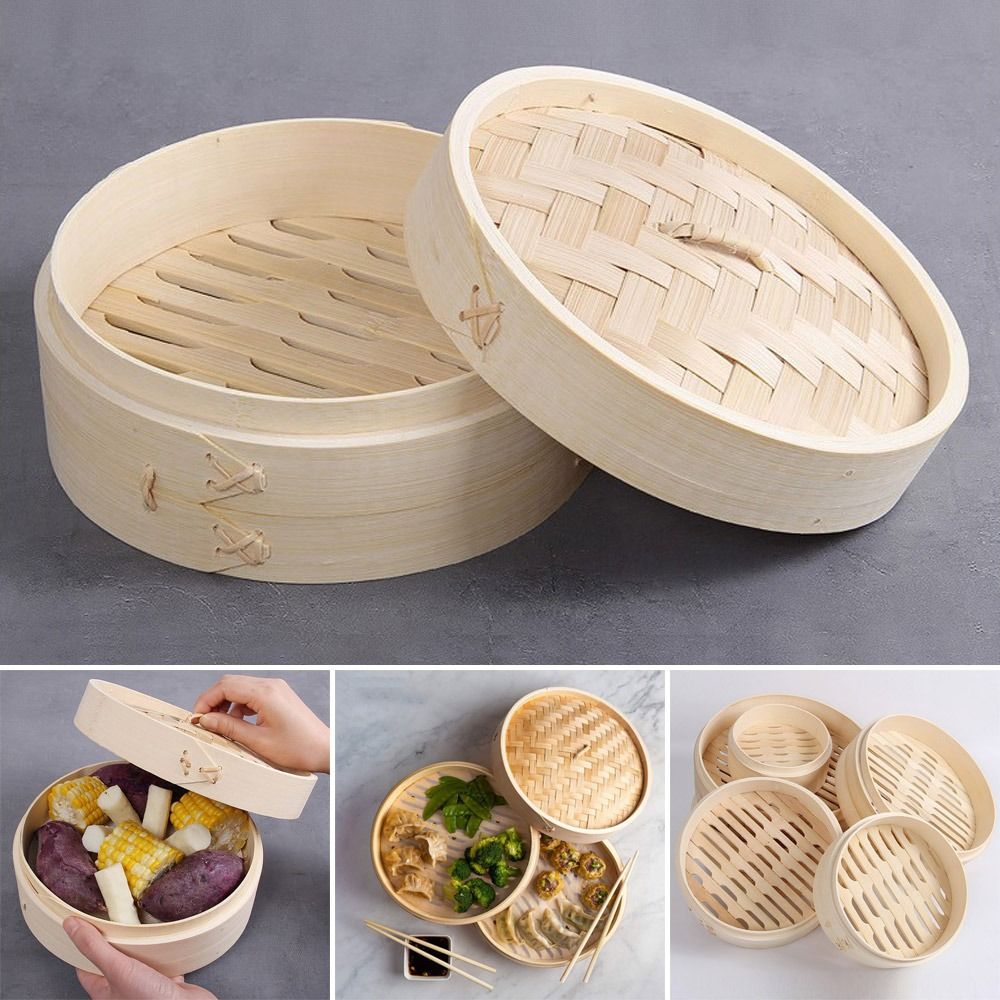 Bao Steamer Bamboo - Cesto de Bambu para Cozimento a