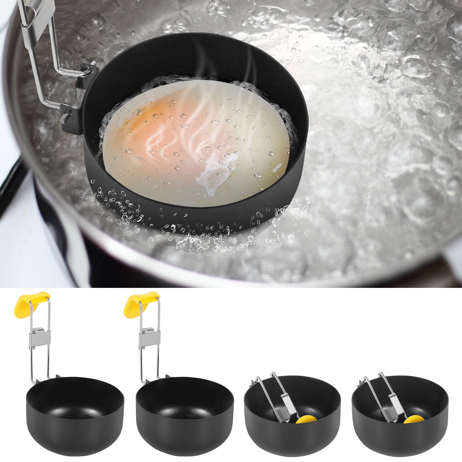 Mini Pancake Griddle - 4 pacotes de pulidor de ovos