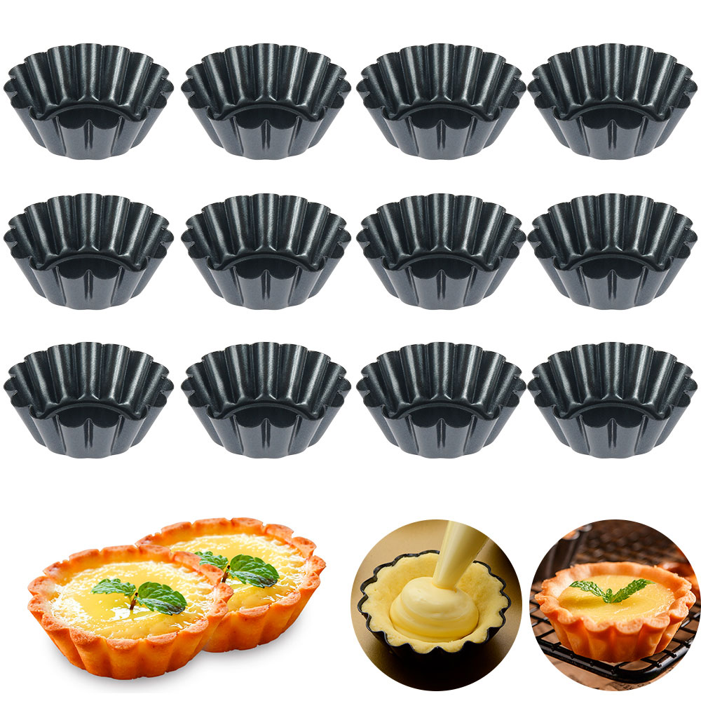 12 pçs pan molde tart quiche f - Egg Waffle Pan avaliação e preço