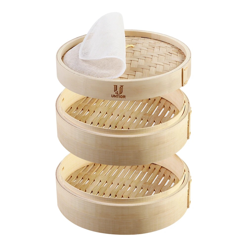 Cesta De Vapor De Bambu Com Ta - Bao Steamer Bamboo avaliação e preço