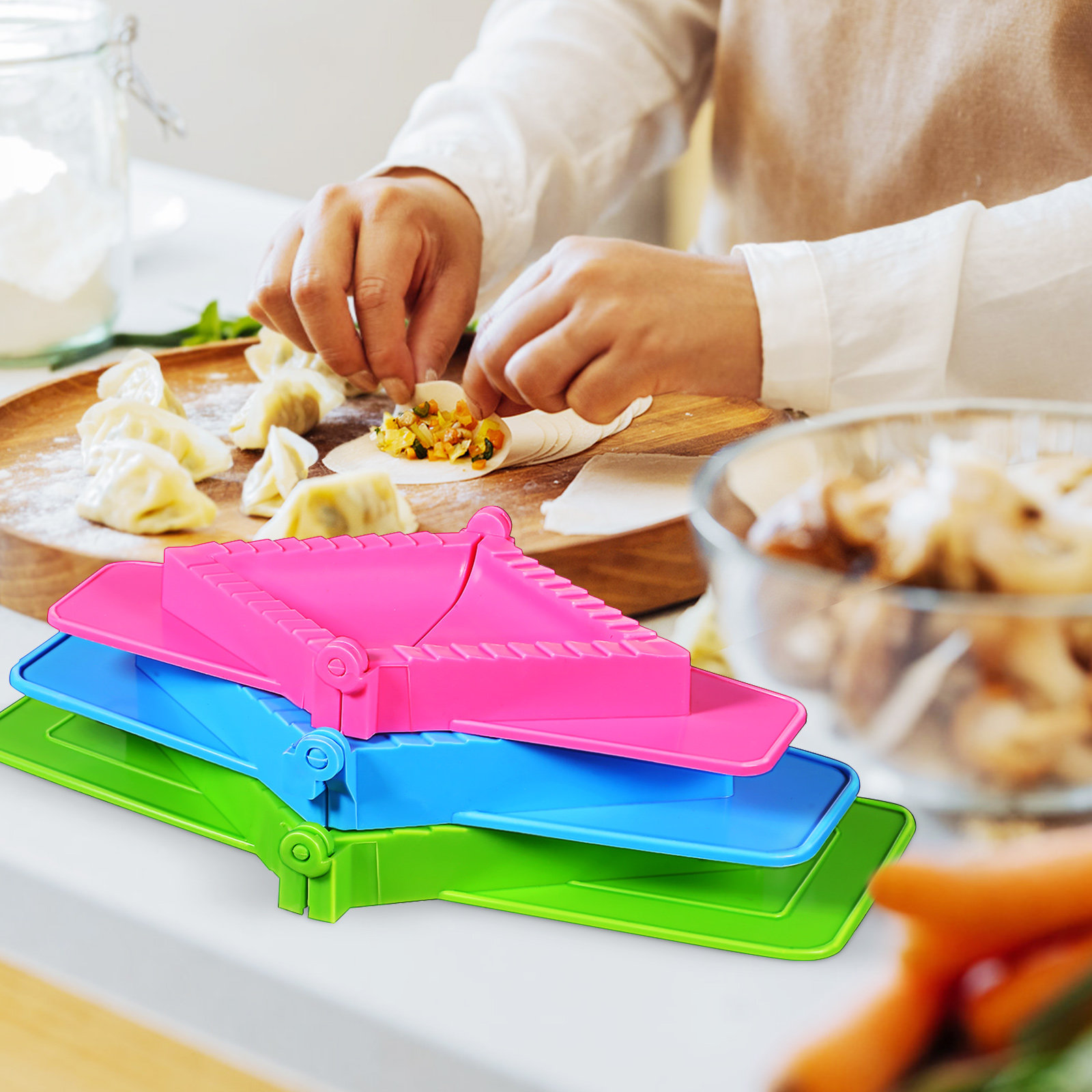 Conjunto de 3 Moldes para Dump - Dumpling Press Set avaliação e preço